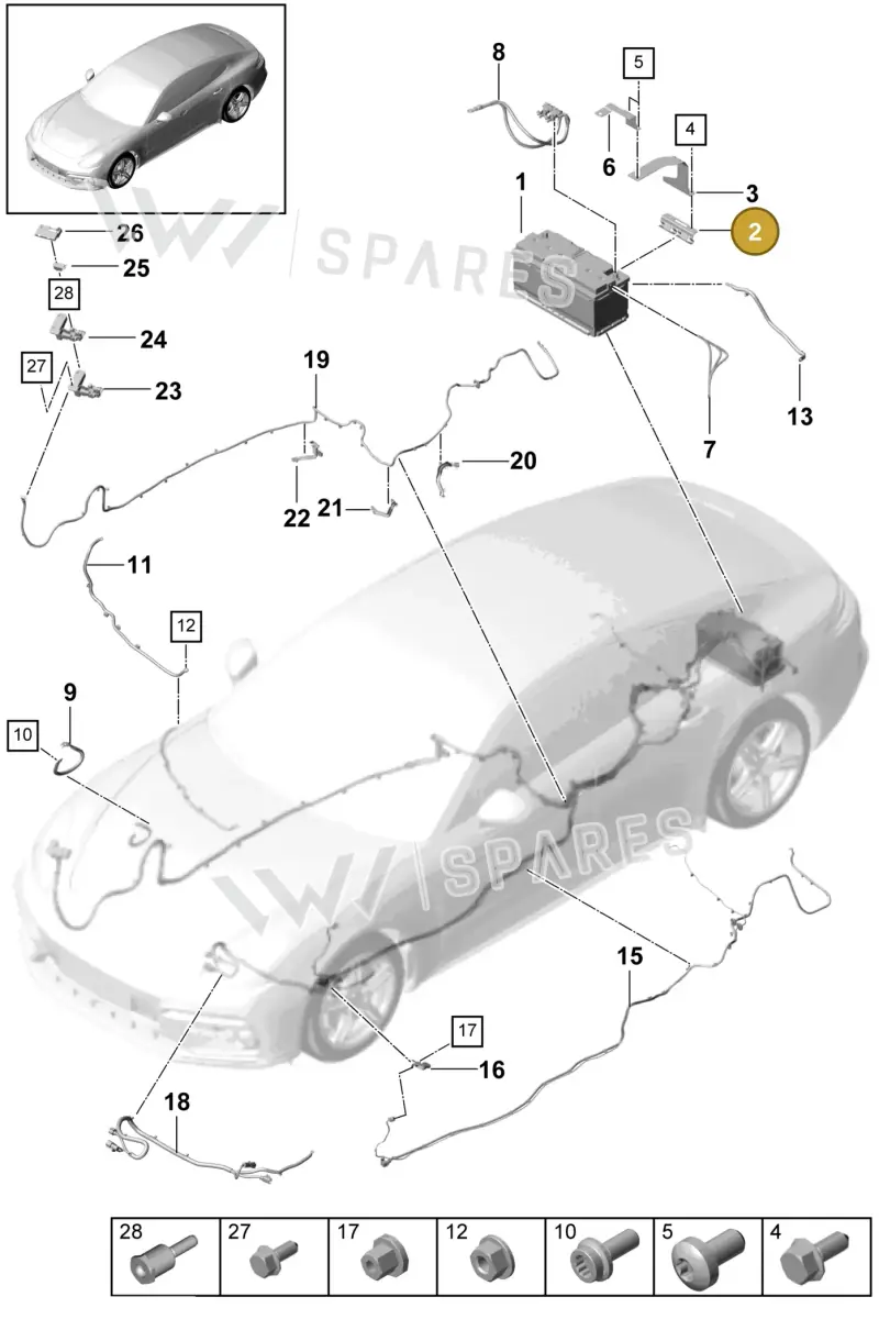 9A791534500 — Porsche Panamera (2016-2020) diagram p49902010, position 2
