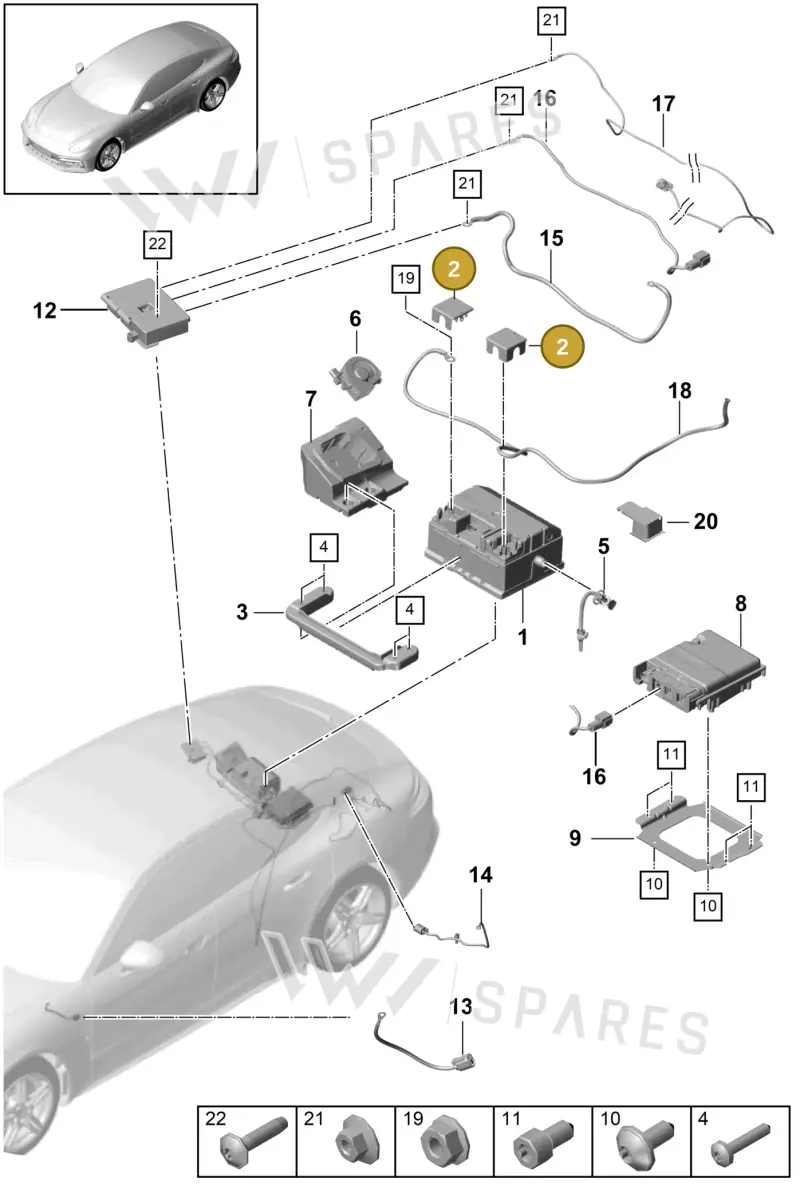9A791542600 — Porsche Panamera (2016-2020) diagram p49902015, position 2