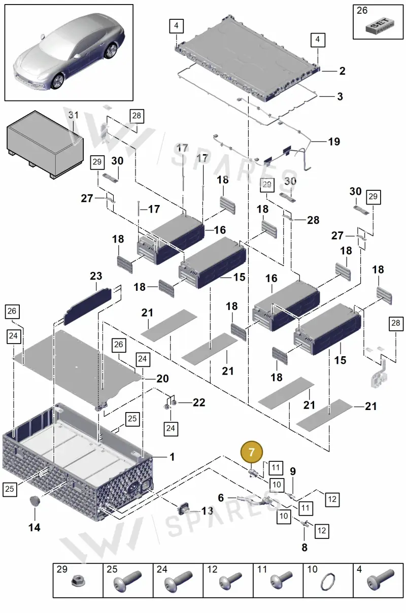 9A791548100 — Porsche Panamera (2016-2020) diagram p49901042, position 7