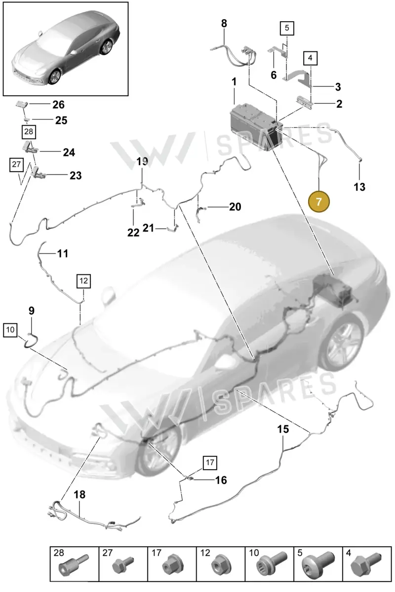 9A791550100 — Porsche Panamera (2016-2020) diagram p49902010, position 7
