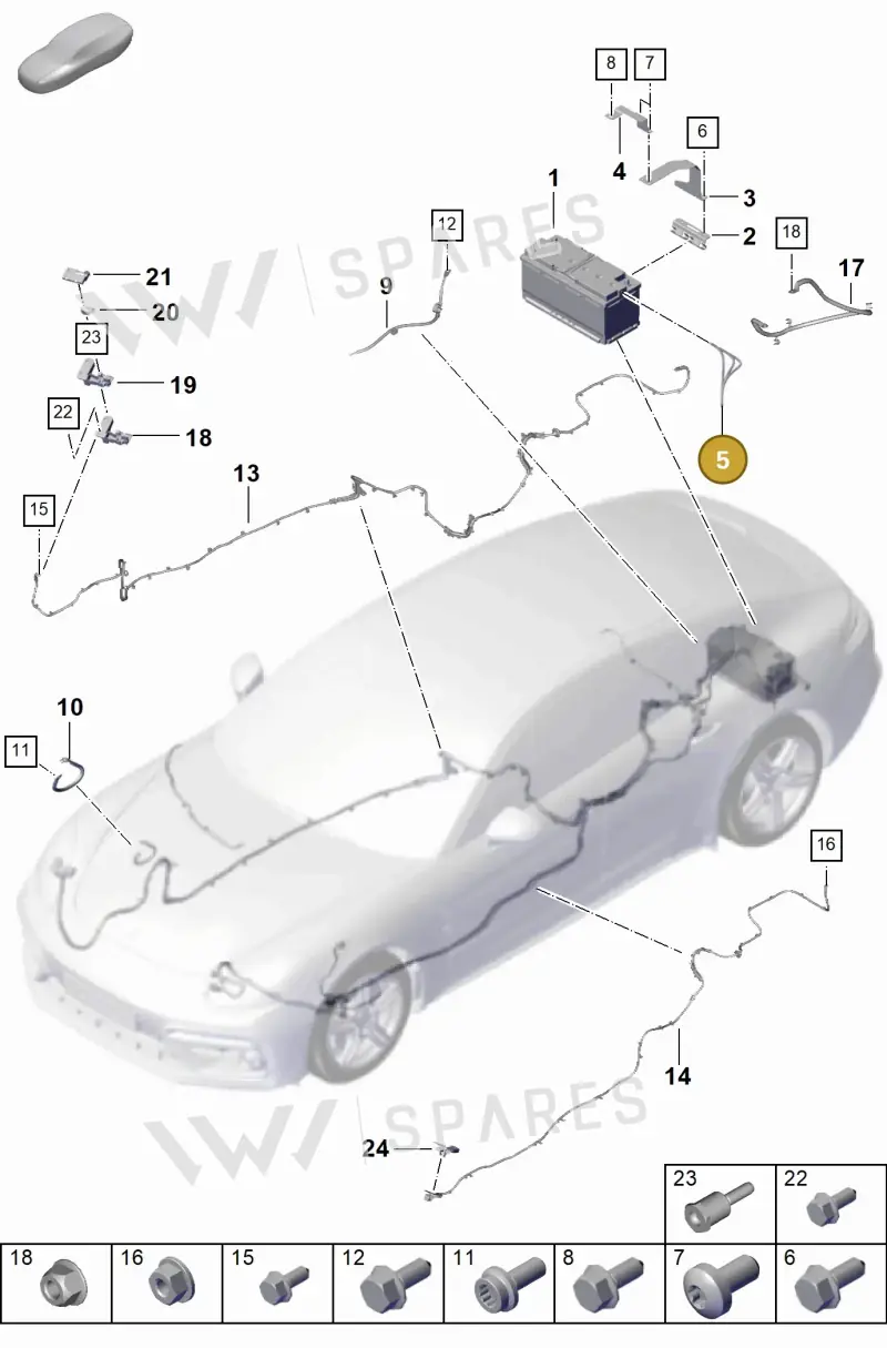 9A791550100 — Porsche Panamera (2023-2025) diagram p62902300, position 5