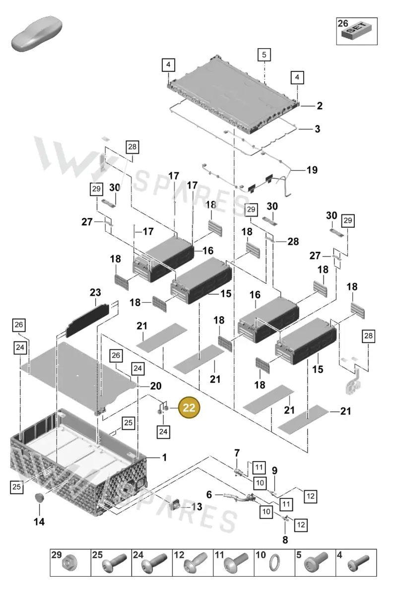 9A791564100 — Porsche Panamera (2020-2023) diagram p58901042, position 22