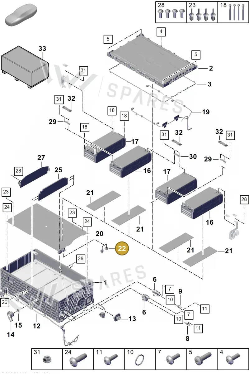 9A791564100 — Porsche Cayenne Coupe (2023-2023) diagram p60251100, position 22