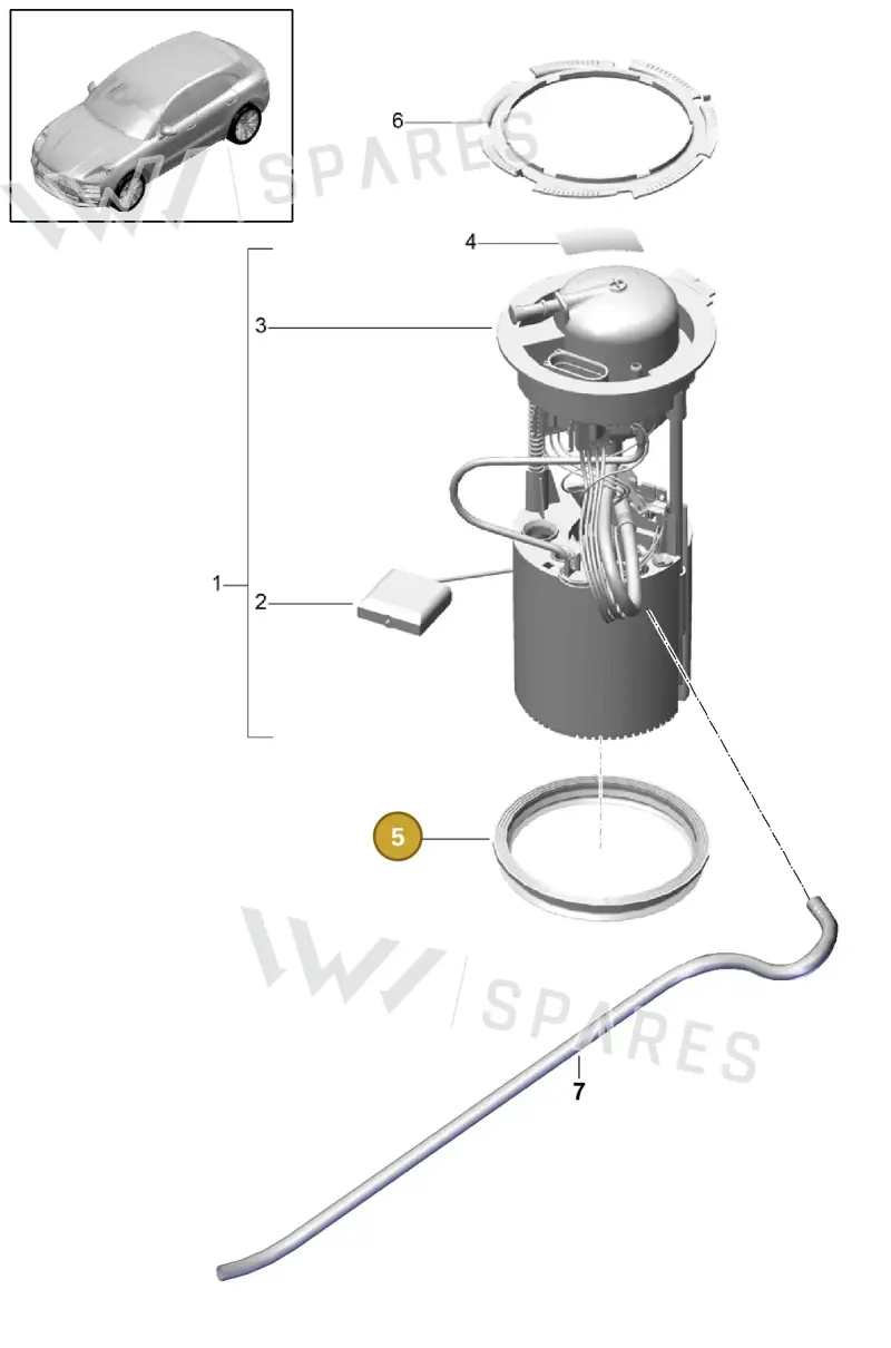 9A791913320 — Porsche Macan (2013-2018) diagram p44201012, position 5