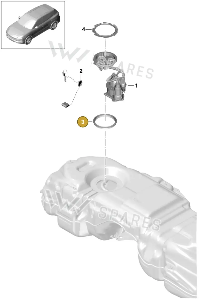9A791913320 — Porsche Cayenne (2017-2023) diagram p51201015, position 3