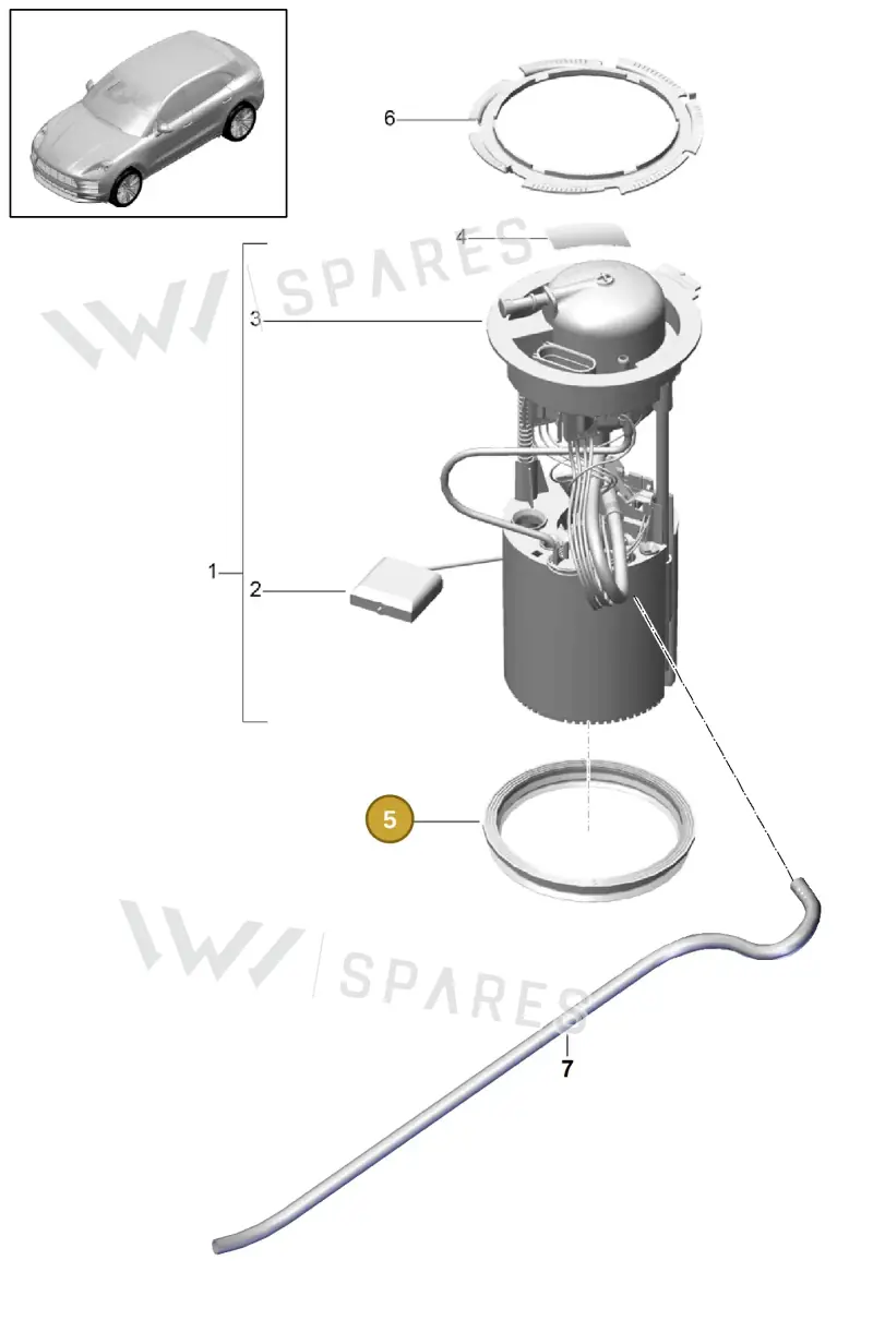 9A791913320 — Porsche Macan (2018-2022) diagram p52201050, position 5