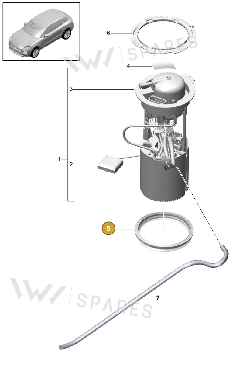 9A791913340 — Porsche Macan GTS (2013-2018) diagram p44201012, position 5