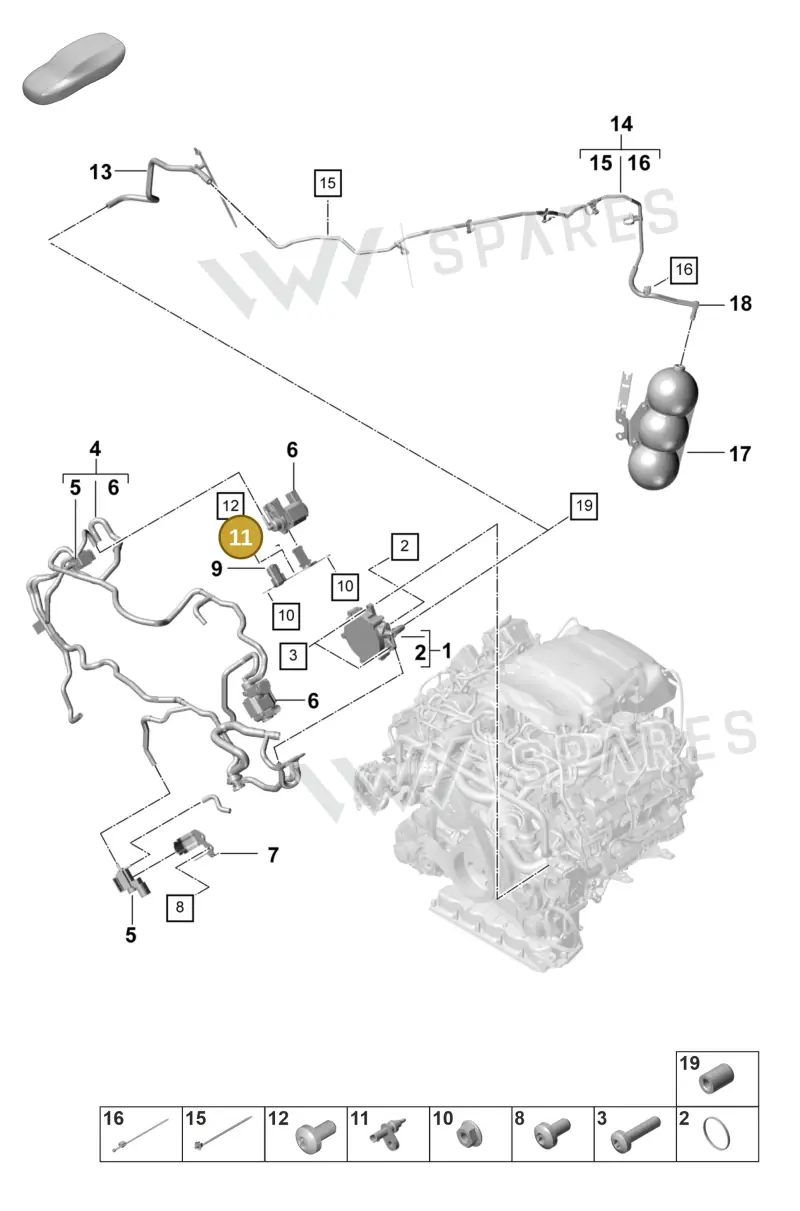 9A791950110 — Porsche Panamera (2020-2023) diagram p58108010, position 11