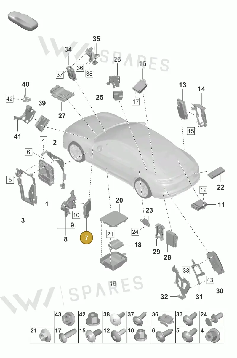 9A7927156 — Porsche Panamera (2020-2023) diagram p58901003, position 7