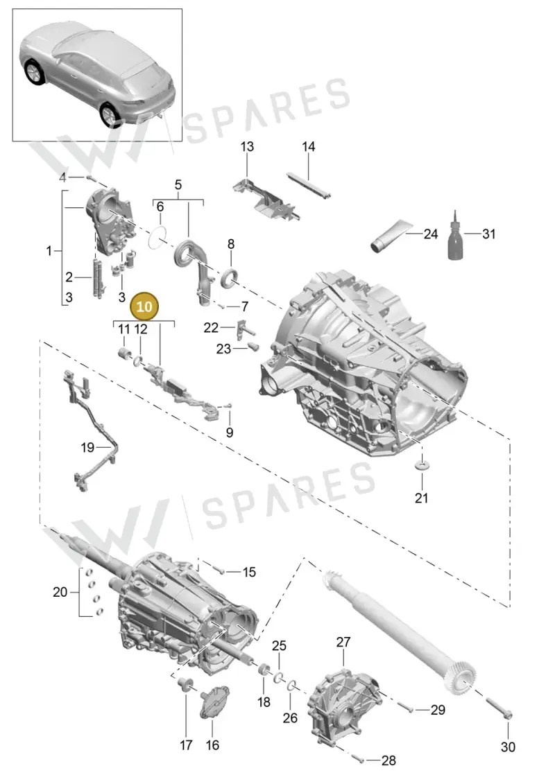 9A792732100 — Porsche Macan (2013-2018) diagram p44340001, position 10