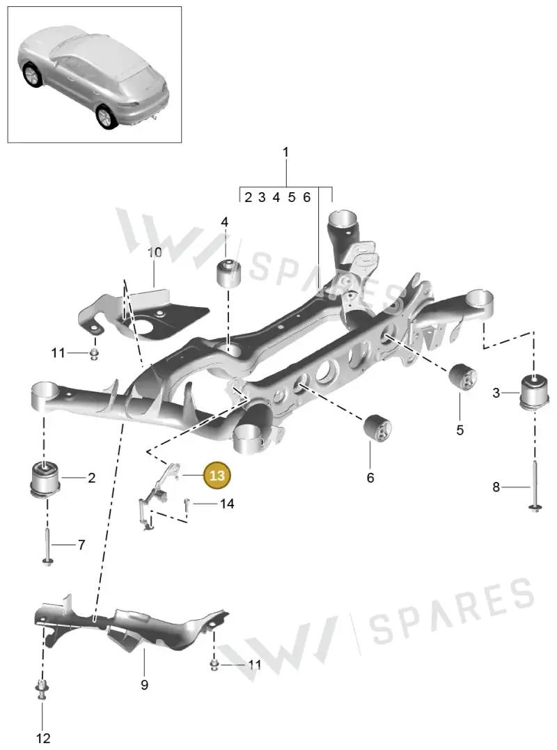 9A794130900 — Porsche Macan (2013-2018) diagram p44501005, position 13