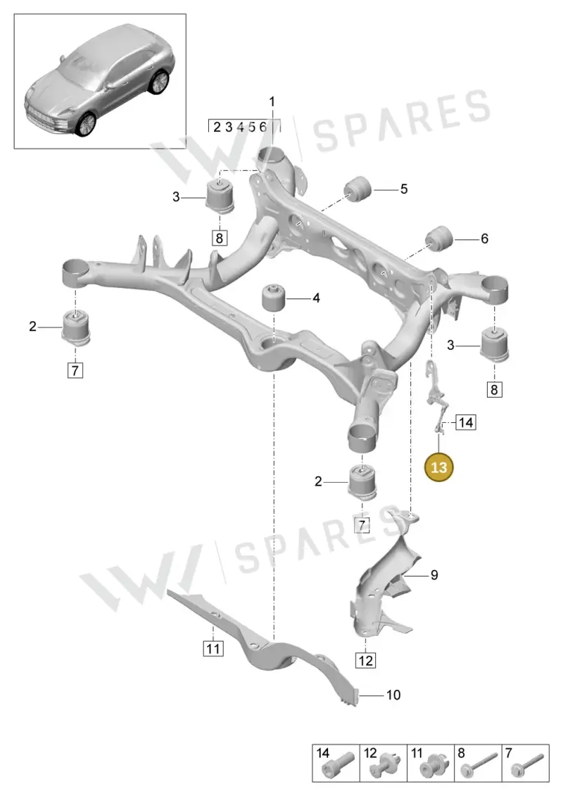9A794130900 — Porsche Macan (2018-2022) diagram p52501000, position 13