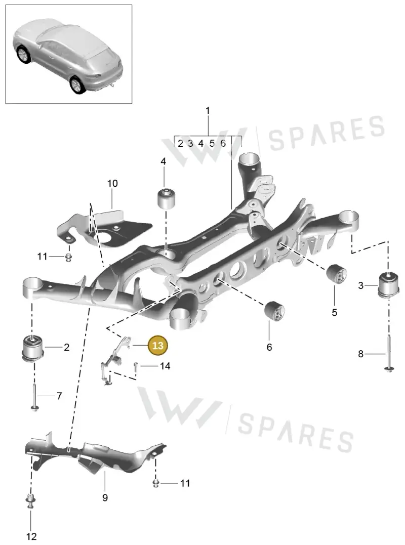 9A794131000 — Porsche Macan (2013-2018) diagram p44501005, position 13