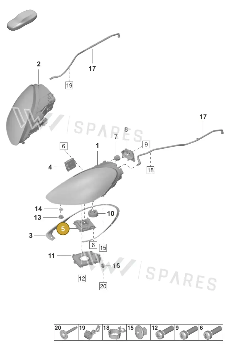 9A794159250 — Porsche Panamera (2020-2023) diagram p58905000, position 5