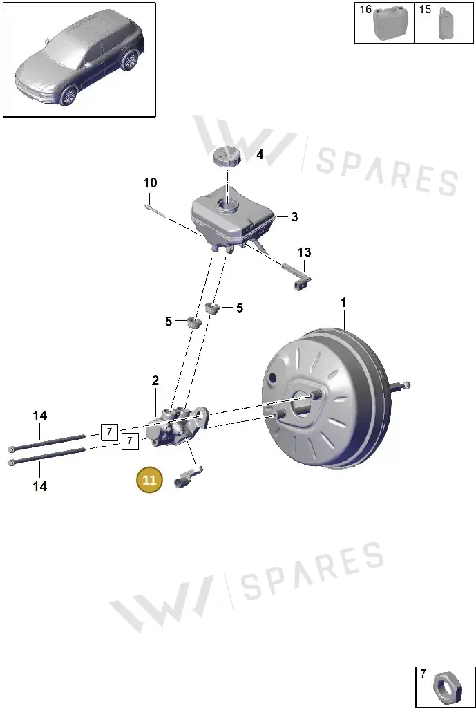 9A794545900 — Porsche Cayenne (2017-2023) diagram p51604000, position 11