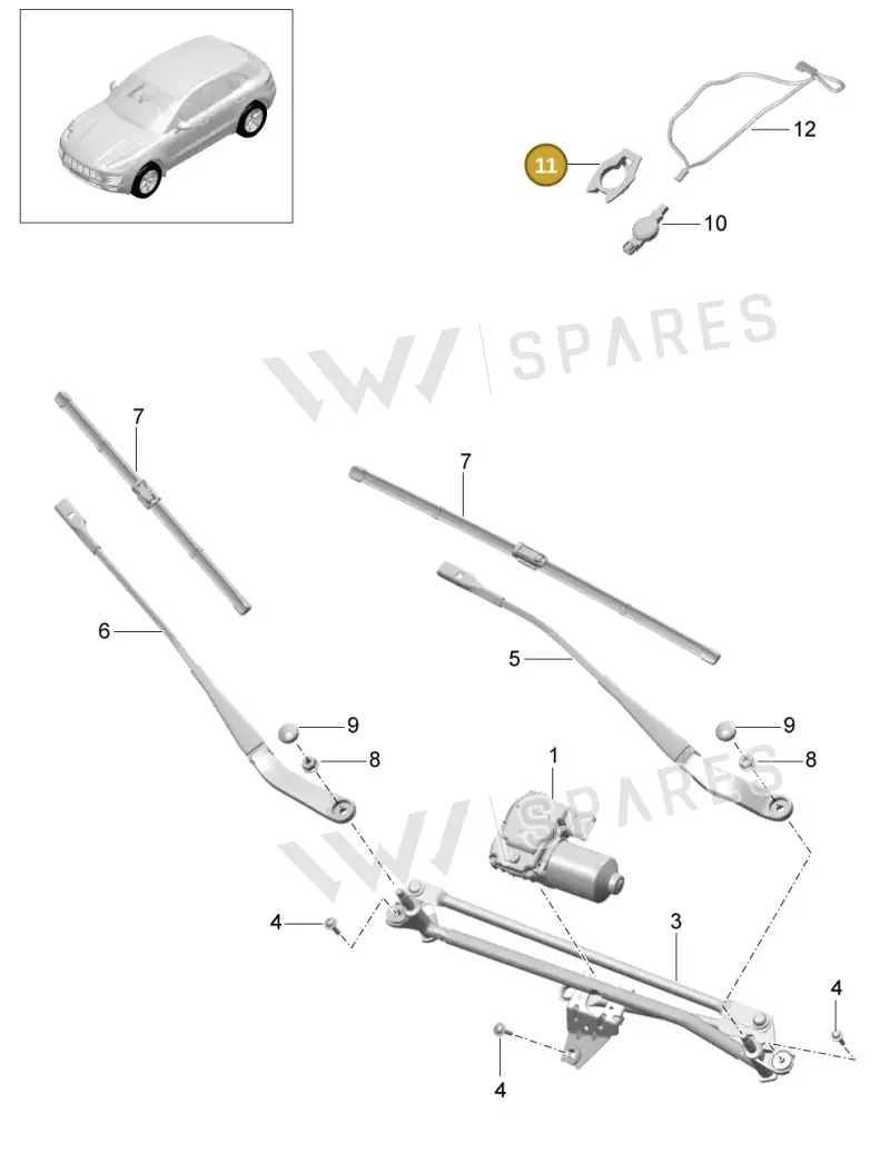 9A795560900 — Porsche Macan (2013-2018) diagram p44904000, position 11