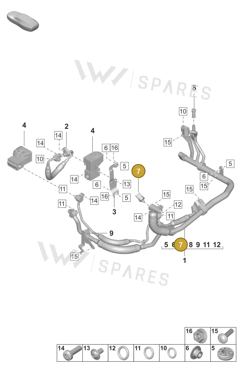 9A795960300 — Porsche Taycan Sport Turismo (2019-2024) diagram p56814301, position 7