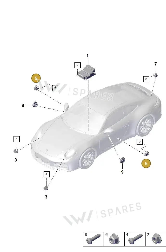 9A795965100 — Porsche 992 Carrera Coupe (2024-) diagram p63901900, position 5