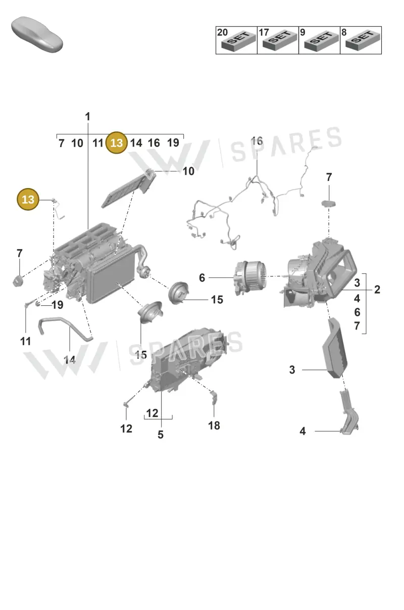 9A796353500 — Porsche Panamera (2020-2023) diagram p58814000, position 13