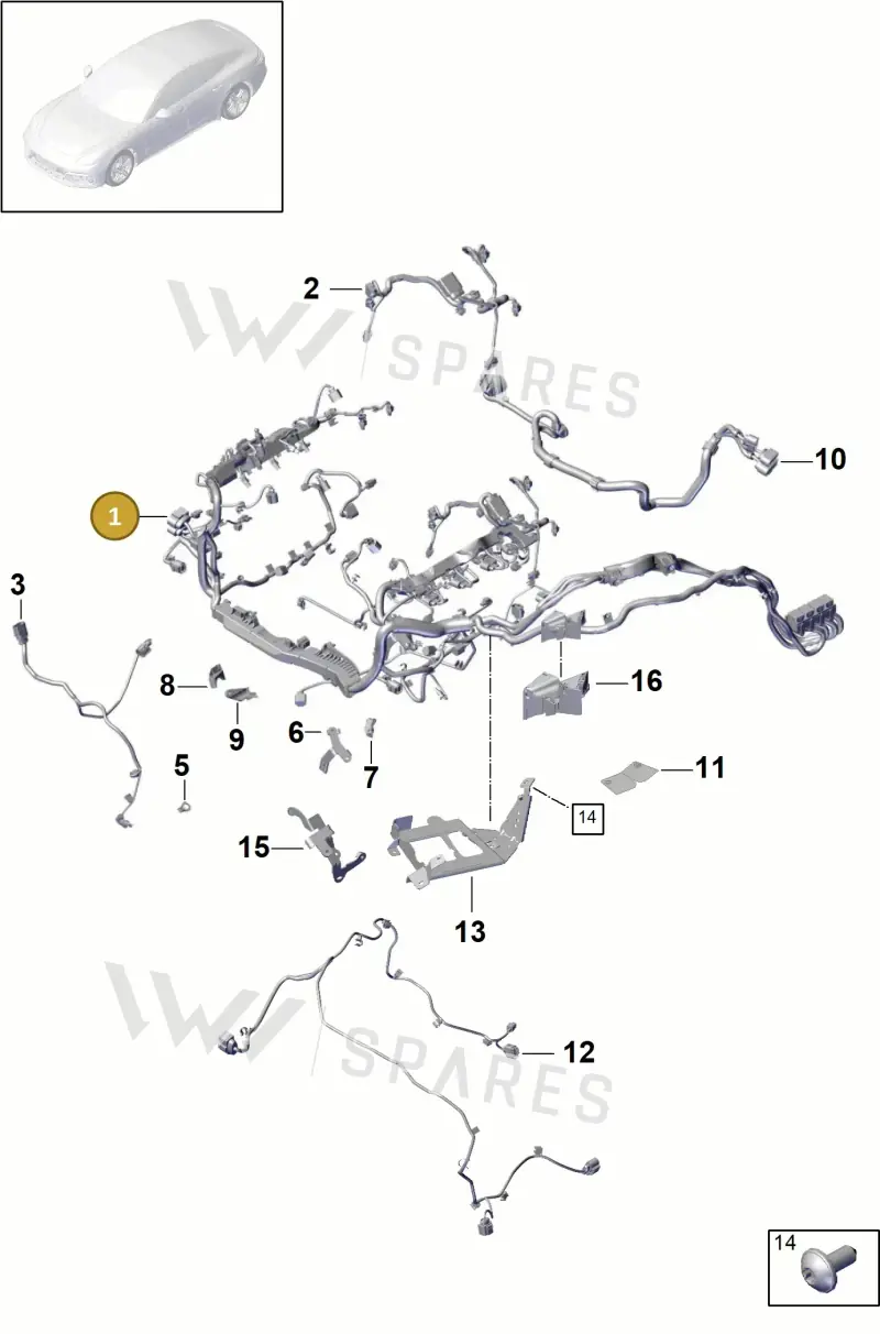 9A797159540 — Porsche Panamera (2016-2020) diagram p49902020, position 1