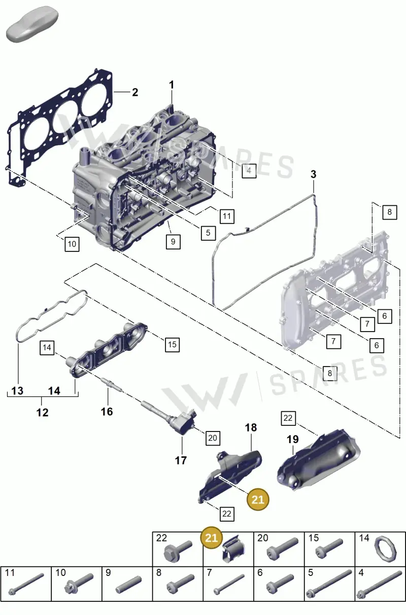 9A797184803 — Porsche Boxster Spyder (2019-2020) diagram p55103000, position 21