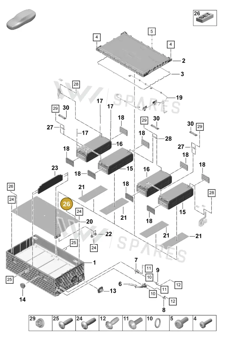 9A799810500 — Porsche Panamera (2020-2023) diagram p58901042, position 26