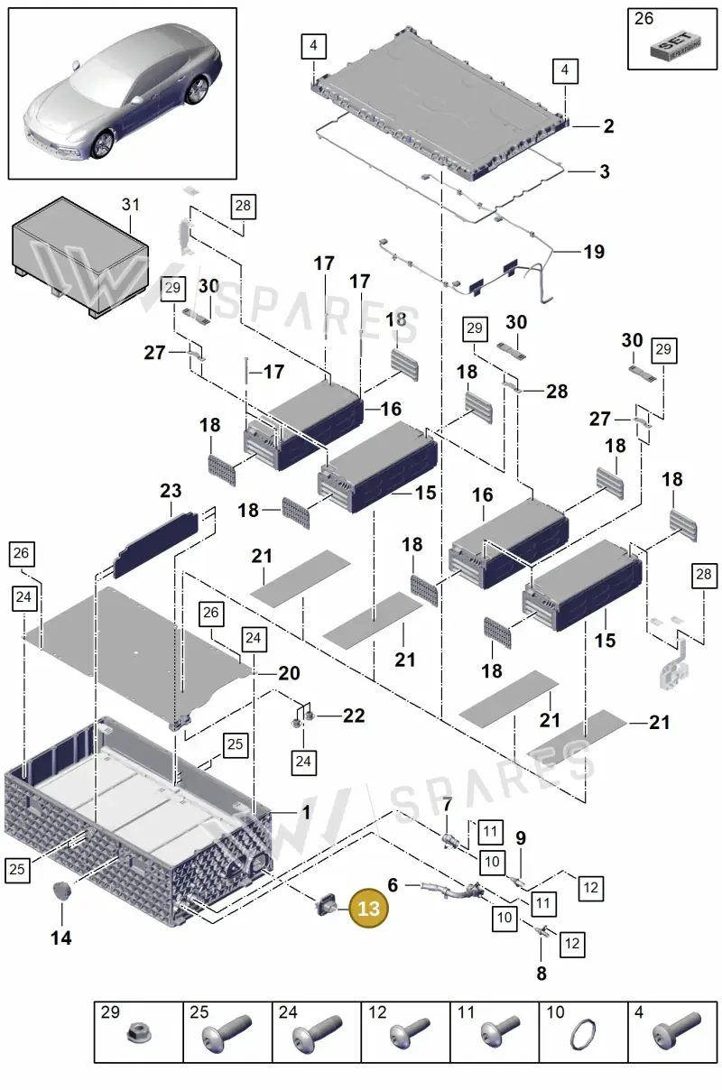 9A799857800 — Porsche Panamera (2016-2020) diagram p49901042, position 13