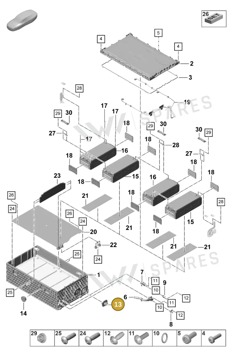 9A799857800 — Porsche Panamera (2020-2023) diagram p58901042, position 13