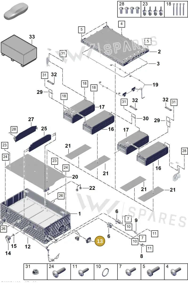 9A799857800 — Porsche Cayenne Coupe (2023-2023) diagram p60251100, position 13