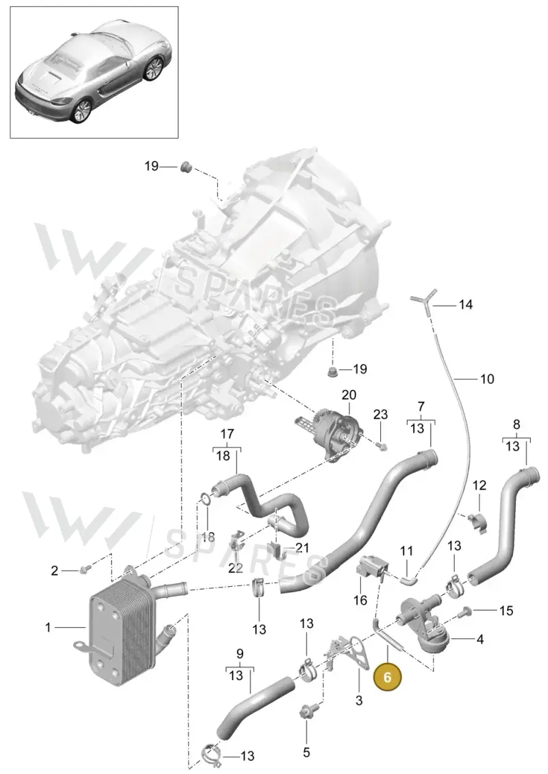 9G130767300 — Porsche Boxster (2012-2016) diagram p39302020, position 6