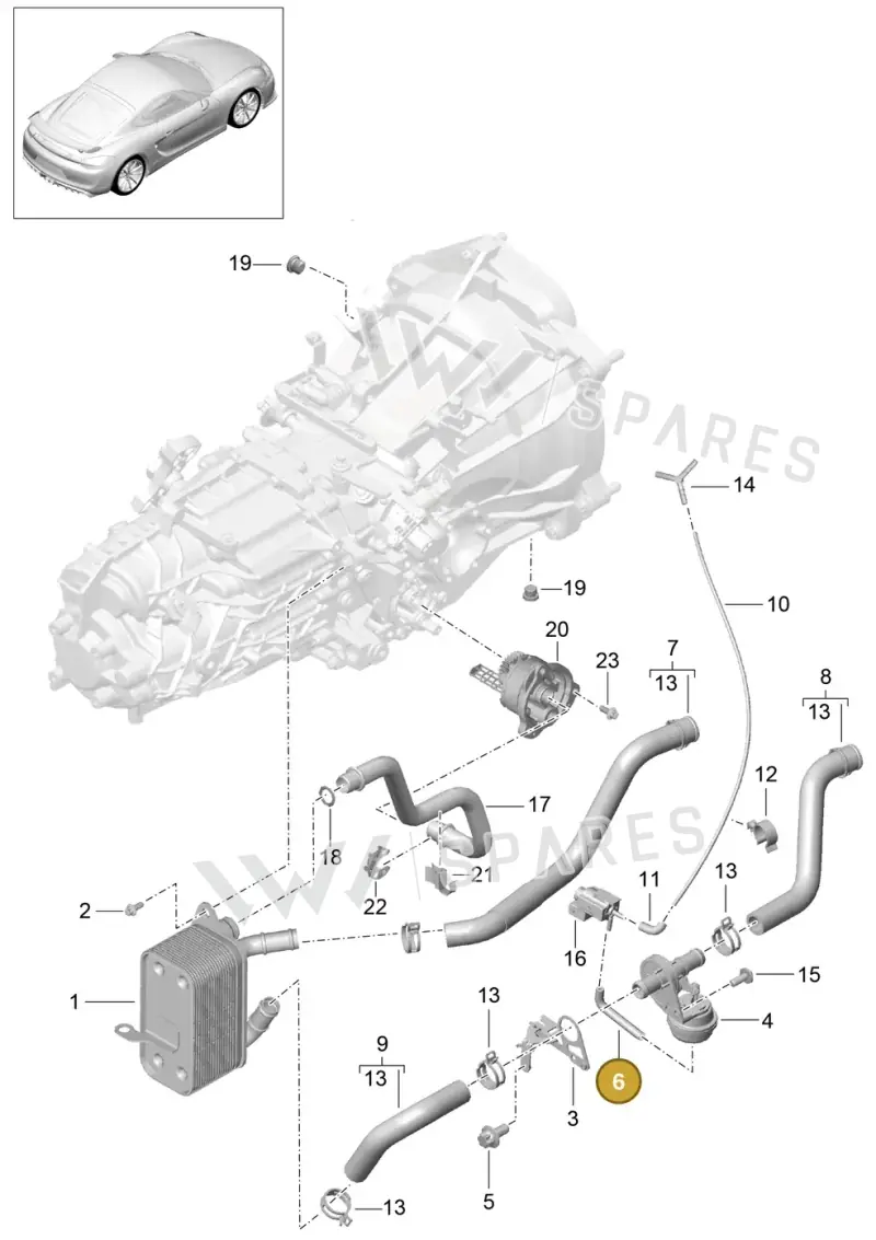 9G130767300 — Porsche Cayman GT4 (2015-2016) diagram p45302015, position 6