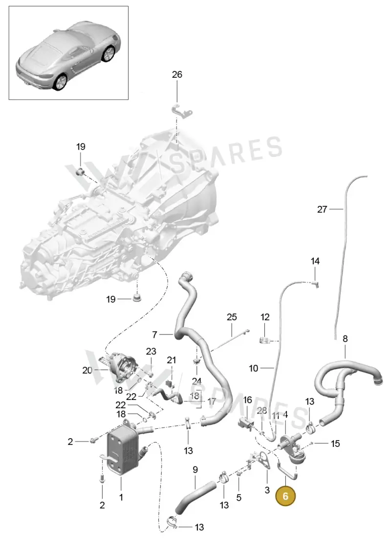 9G130767300 — Porsche Cayman (2016-) diagram p50302020, position 6