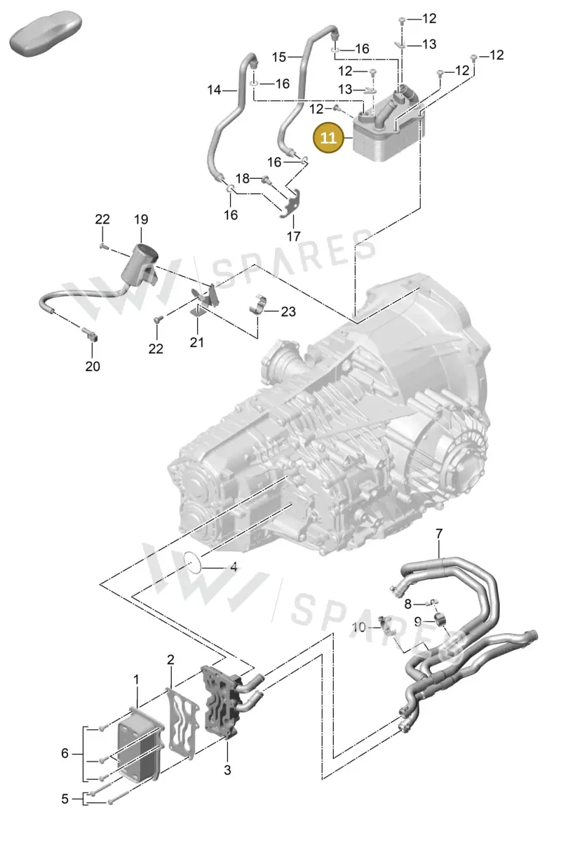 9G230701700 — Porsche Boxster Spyder (2019-2020) diagram p54360000, position 11