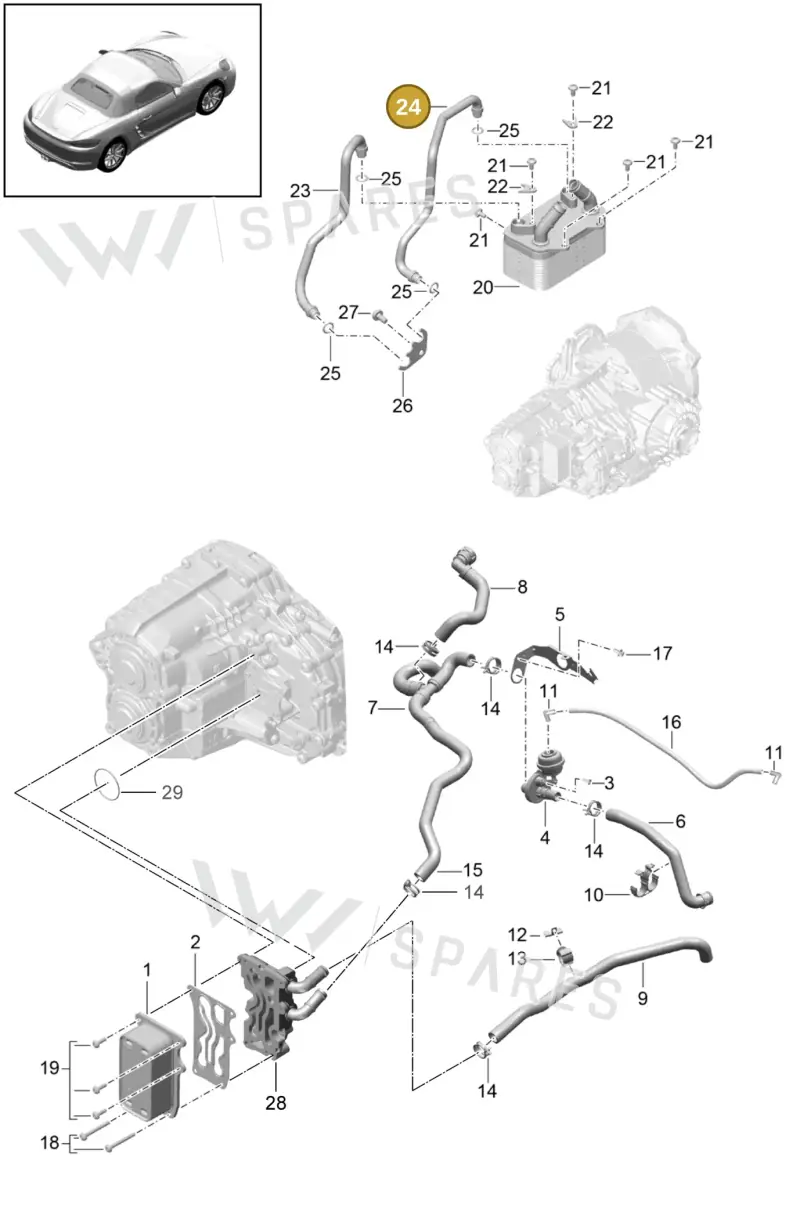 9G230708505 — Porsche Boxster (2016-2019) diagram p48360000, position 24