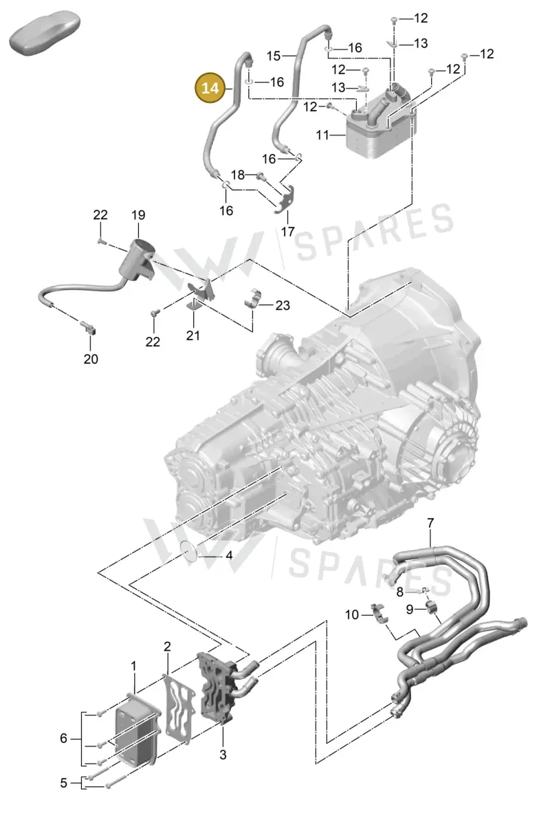 9G230708705 — Porsche Boxster Spyder (2019-) diagram p54360000, position 14