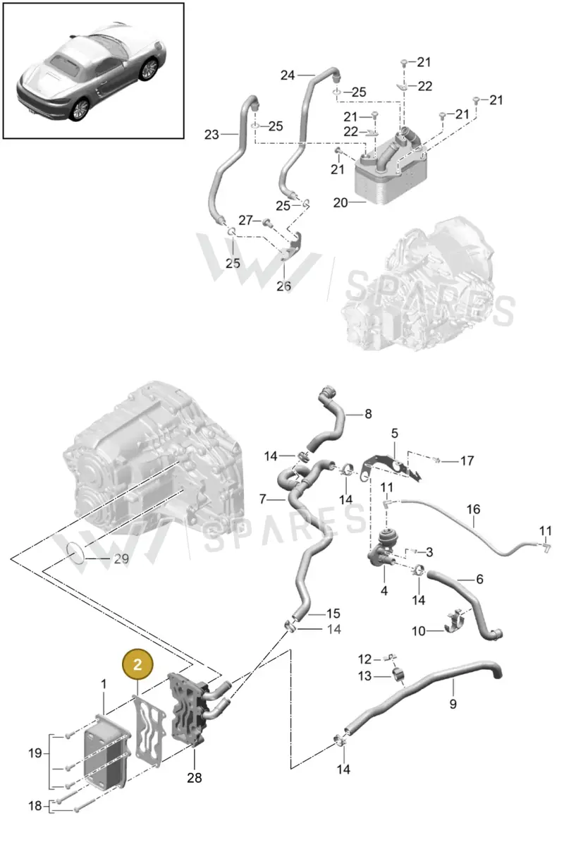 9G230724100 — Porsche Boxster (2016-2019) diagram p48360000, position 2