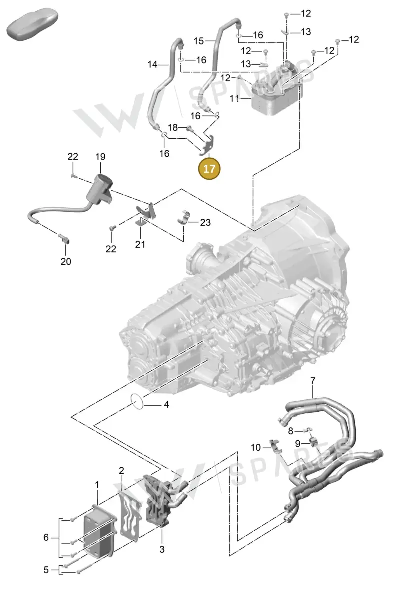 9G230725500 — Porsche Boxster Spyder (2019-2020) diagram p54360000, position 17