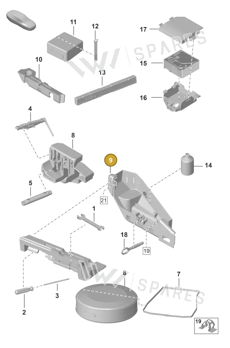 9GT012111B — Porsche 911 (2021-2022) diagram p59001000, position 9