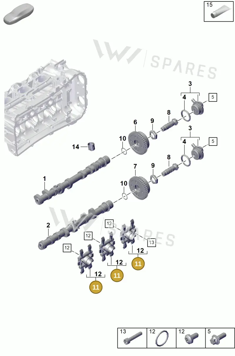 9GT103329 — Porsche Boxster Spyder (2019-2020) diagram p55103105, position 11