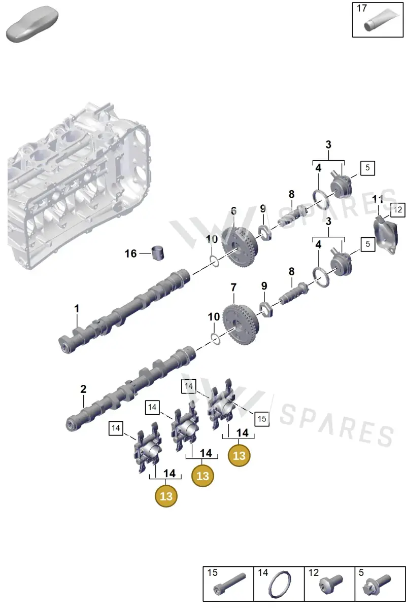 9GT103329 — Porsche 911 (2021-2022) diagram p59103100, position 13