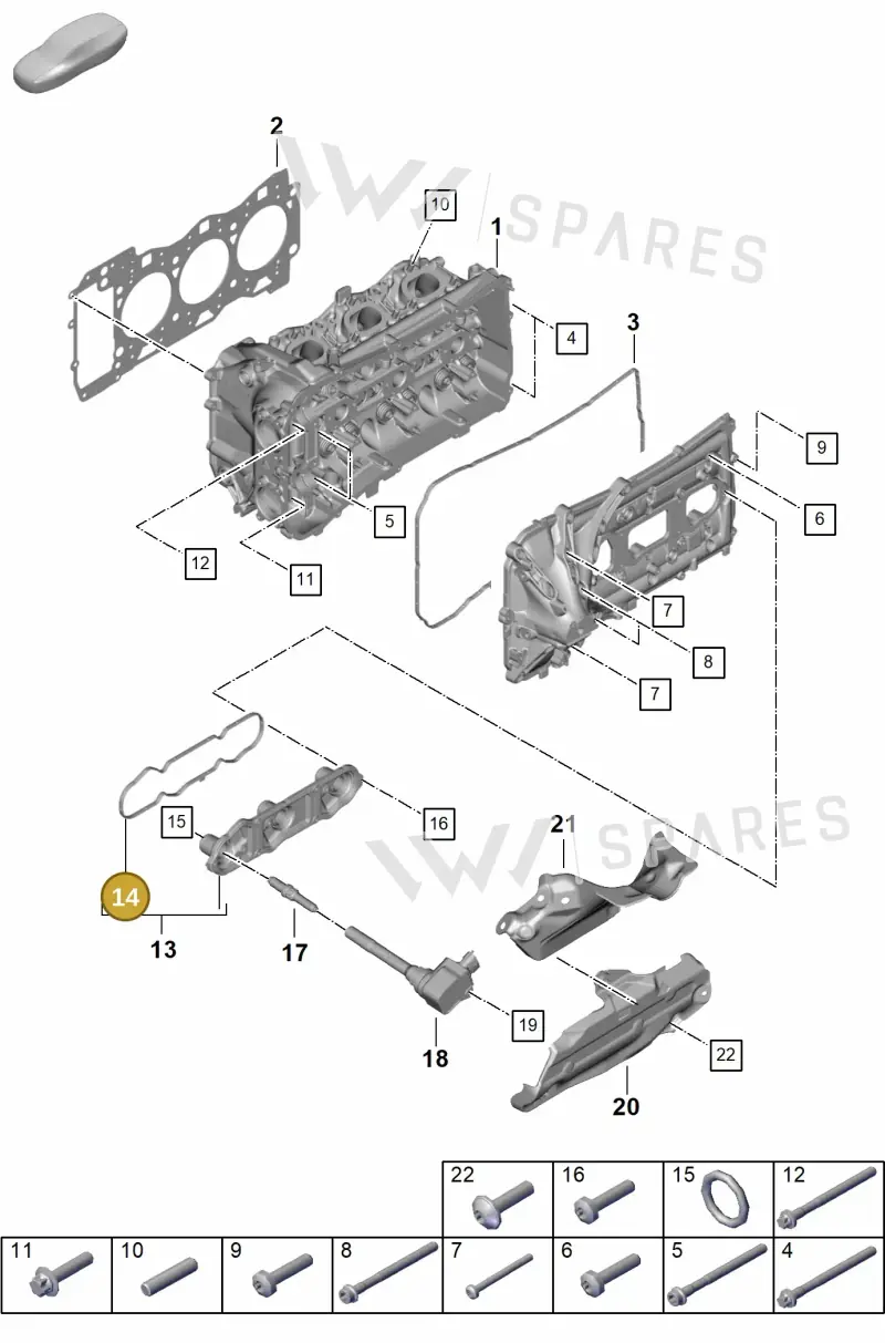 9GT103737 — Porsche 911 (2021-2022) diagram p59103000, position 14