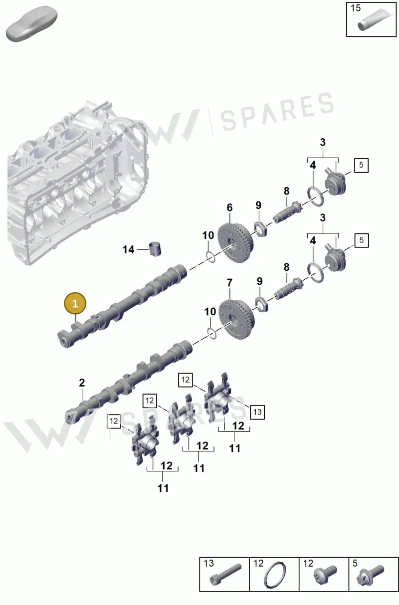 9GT109102B — Porsche Boxster Spyder (2019-2020) diagram p55103105, position 1