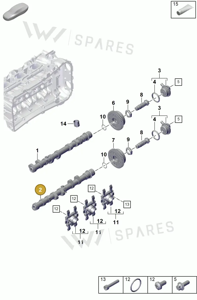 9GT109103B — Porsche Boxster Spyder (2019-2020) diagram p55103105, position 2