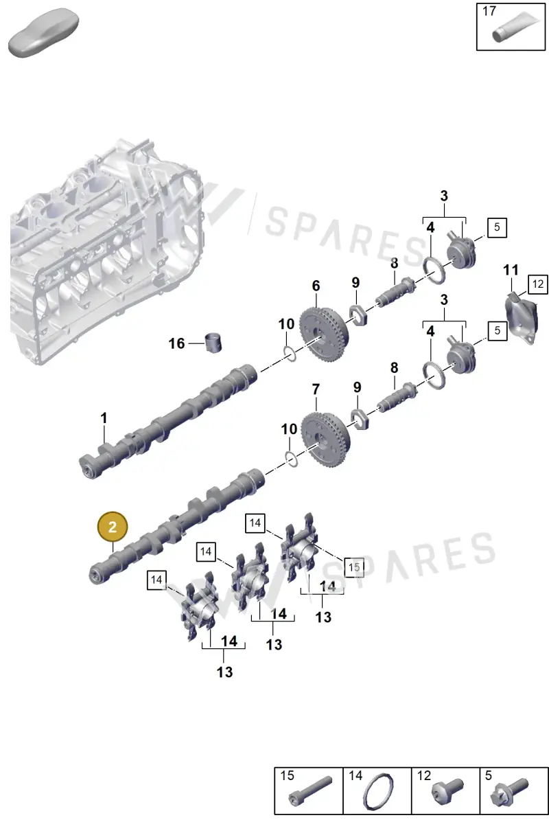 9GT109103B — Porsche 911 (2021-2022) diagram p59103100, position 2