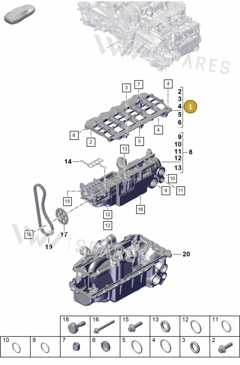 9GT115287 — Porsche 911 (2021-2022) diagram p59104000, position 1