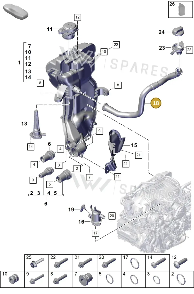 9GT115301F — Porsche 911 (2021-2022) diagram p59104200, position 18