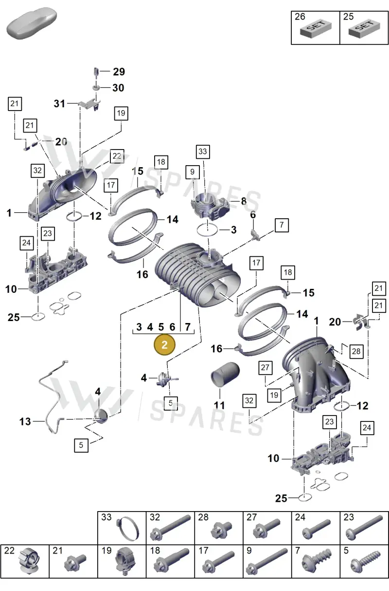 9GT128333D — Porsche Boxster Spyder (2019-2020) diagram p55107100, position 2