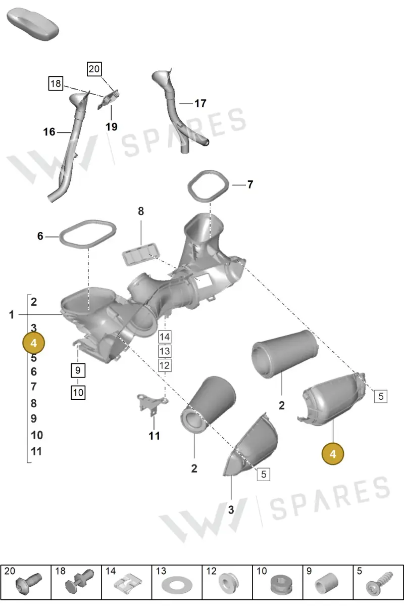 9GT129110A — Porsche 911 (2021-2022) diagram p59106000, position 4