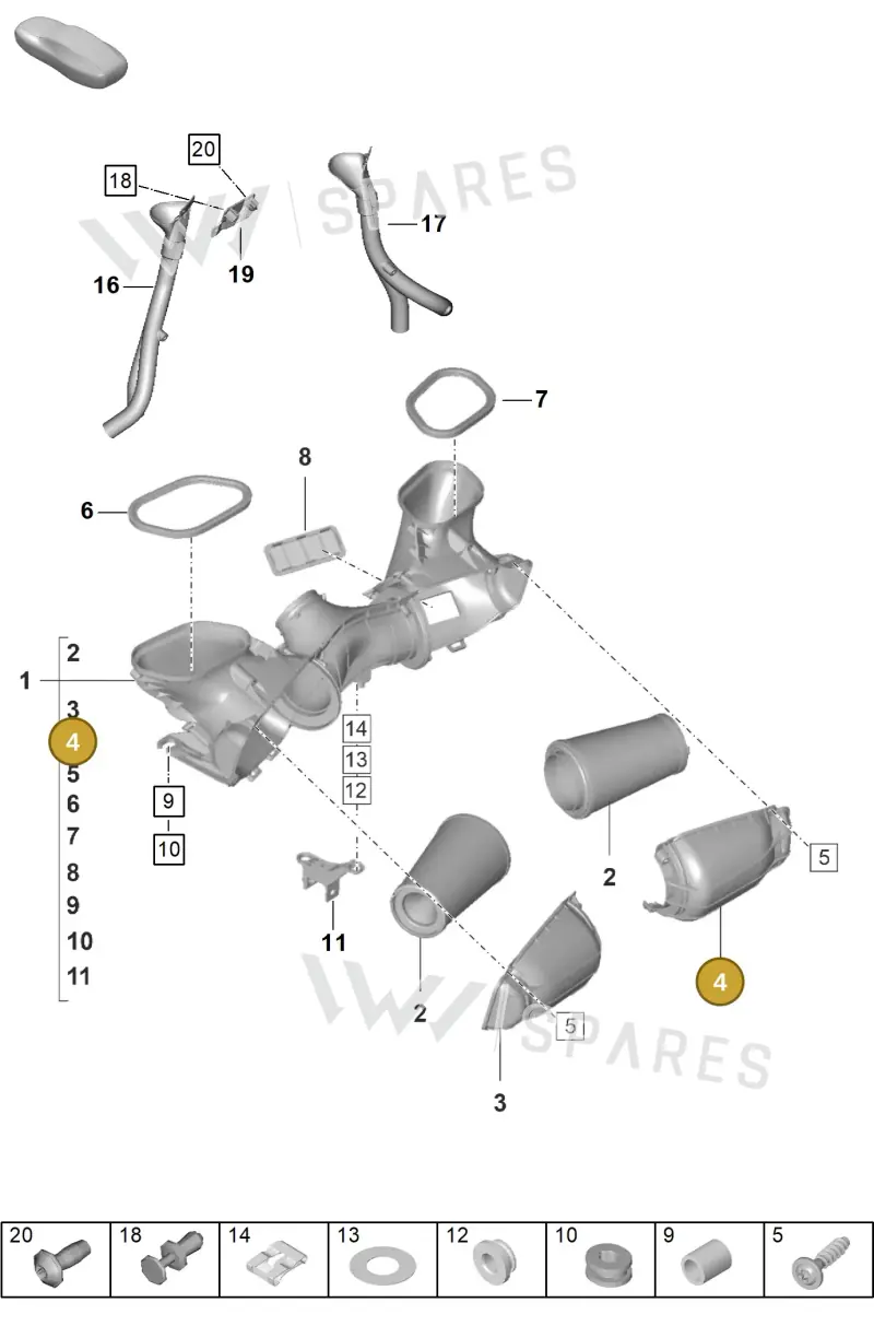 9GT129110 — Porsche 911 (2021-2022) diagram p59106000, position 4