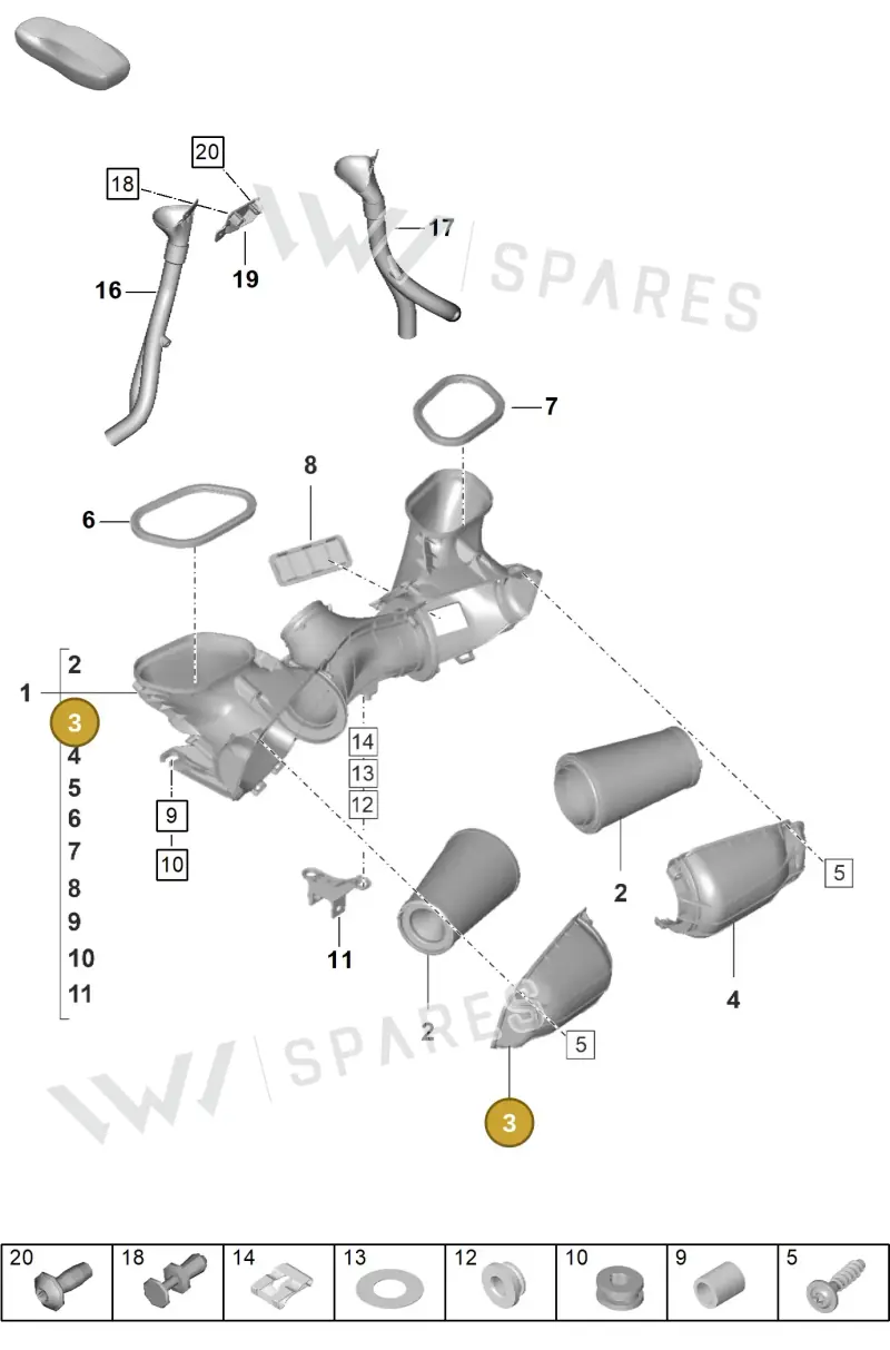 9GT129111A — Porsche 911 (2021-2022) diagram p59106000, position 3